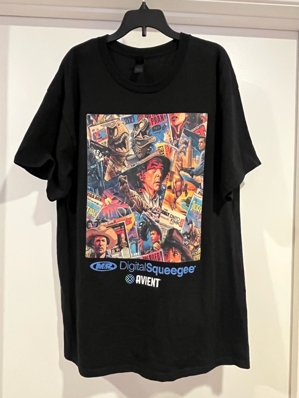Digital Squeegee Graphic Black Men’s T-Shirt Size L